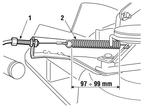 DOLMAR TM-92.14 H - ADJUSTMENT TO THE ENGAGEMENT AND BRAKE OF THE BLADES - 1