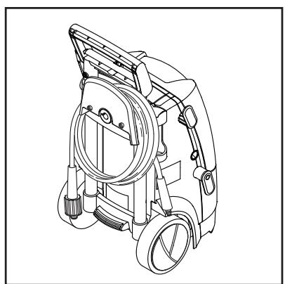 NILFISK E 130.2-9 X-TRA - Enroulement du câble électrique et du tuyau haute pression - 1