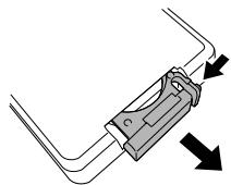 FUNAI PB1-M200 - Installation de la pile dans la télécommande - 1
