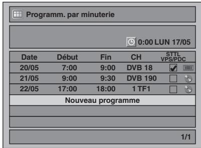 FUNAI WD6D-D4413DB - Appuyez sur [TIMER SET] pour définir un enregistrement programme. - 1