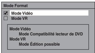 FUNAI WD6D-D4413DB - Choix du format d'enregistrement pour un disque dvd-rw vierge - 3