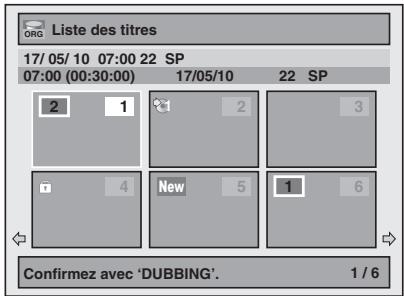 FUNAI WD6D-M101 - Répétez l'étape 5 jusqu'à ce que vous ayez enregistré tous les titres à repiquer, puis appuyez sur [dubbing] - 1