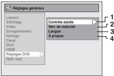 FUNAI WD6D-M101 - Réglages DVB - 1