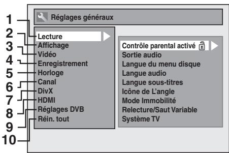 FUNAI WD6D-M101 - Réglages généraux - 1