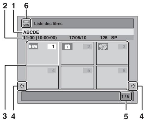 FUNAI WD6D-M101 - Guide de la liste de titres - 1