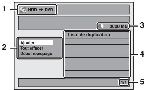 FUNAI WD6D-M101 - Guide de l'affichage du menu repiquage - 1
