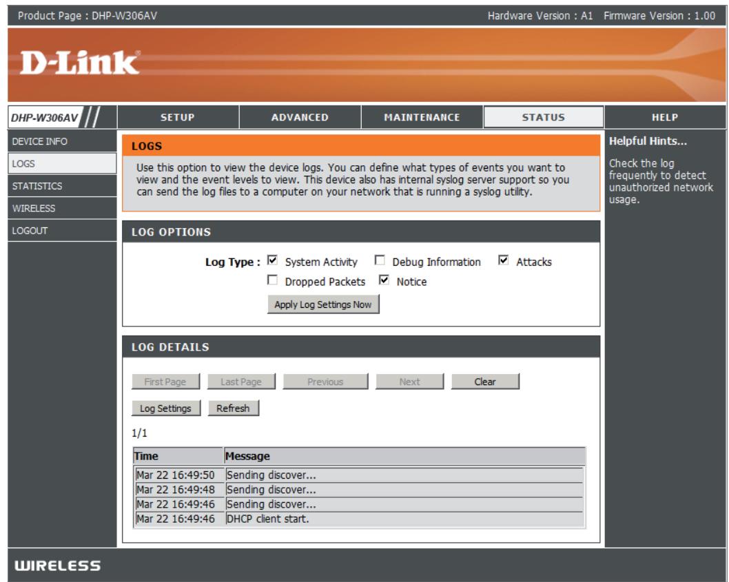 D-LINK DHP-W311AV - Journaux - 1