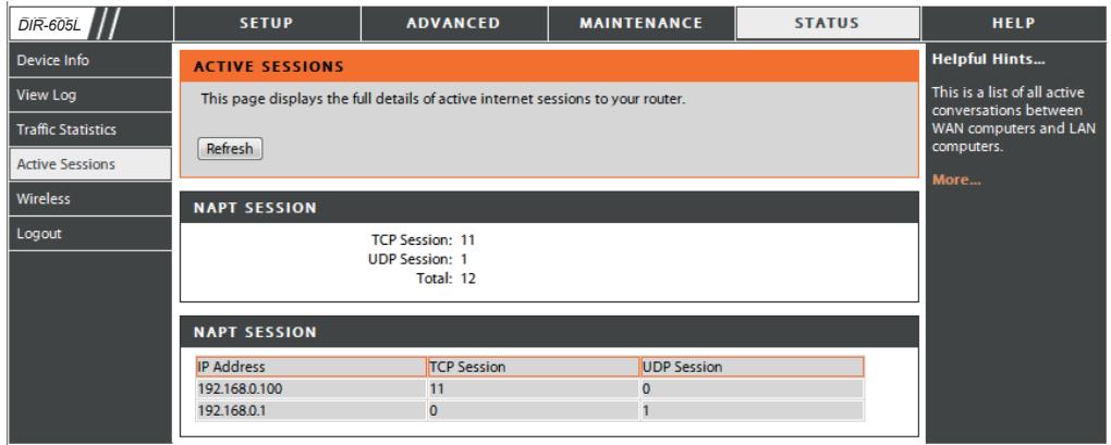 D-LINK DIR-605L - Session active - 1