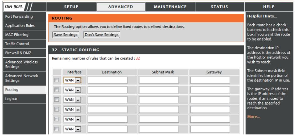 D-LINK DIR-605L - Routage - 1