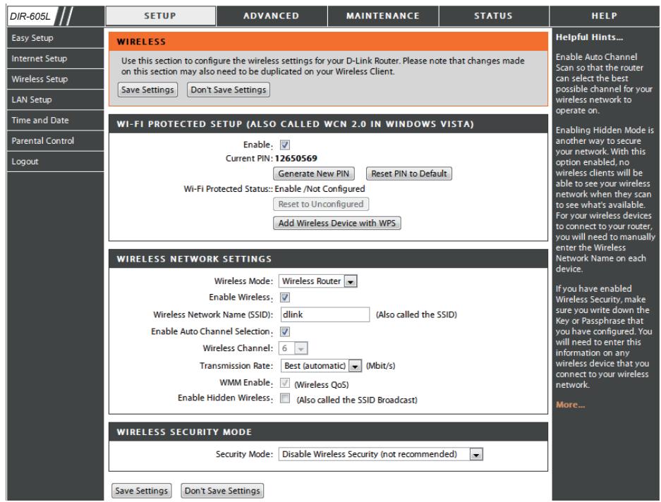 D-LINK DIR-605L - Configuration sans fil - 7