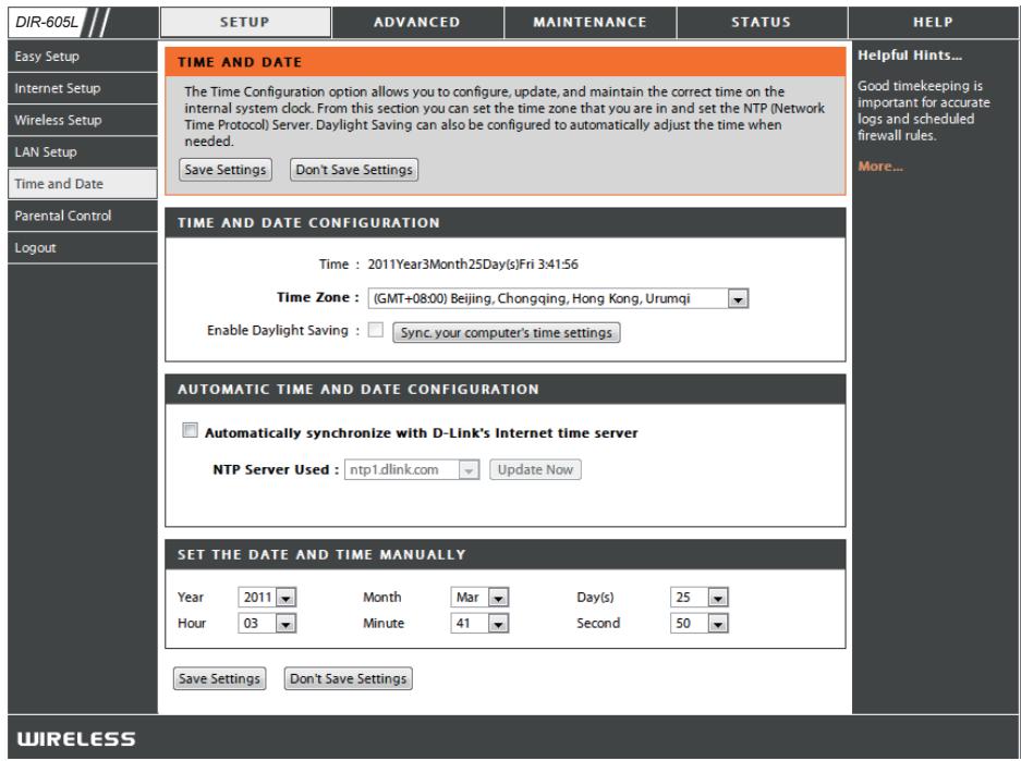 D-LINK DIR-605L - DHCPSERVER SETTINGS - 1