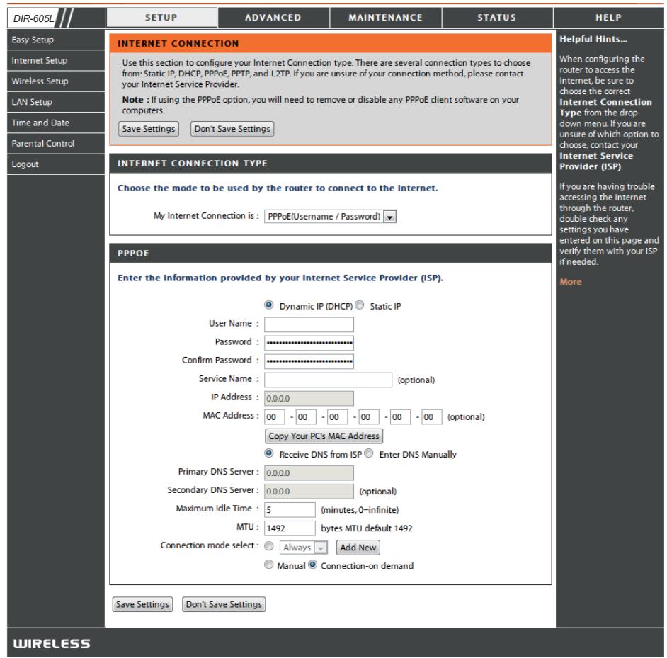 D-LINK DIR-605L - Configuration Internet PPPoE - 1