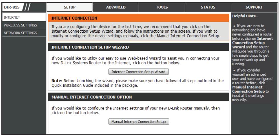 D-LINK DIR-815 - Setup Internet - 1