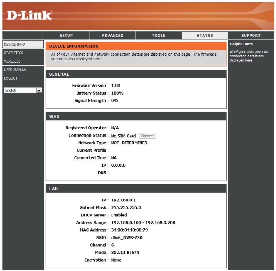 D-LINK DWR-730 - Infos sur le périphérique - 1