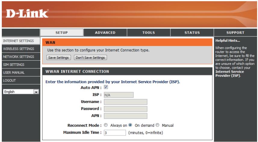 D-LINK DWR-730 - Configuration Internet - 1