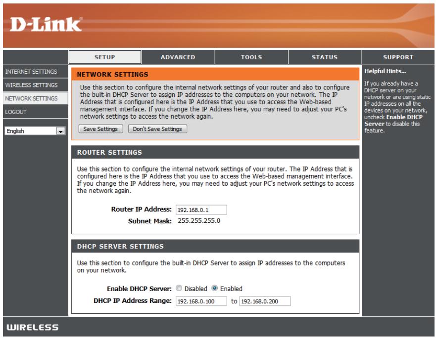 D-LINK DWR-730 - Configuration du réseau - 1