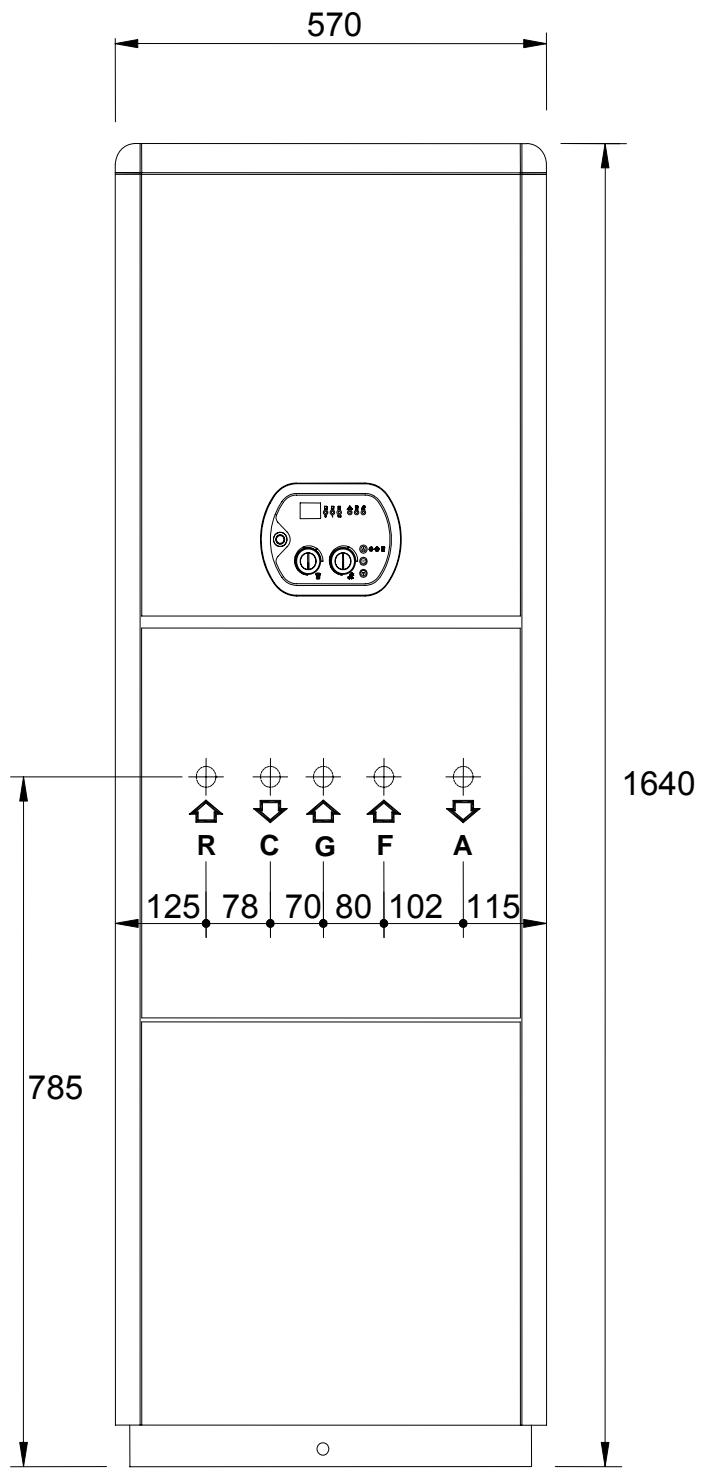 DEVILLE DCB100 V 25 KW - Dimensions d'encombrement - mod. DCB 100 - 1