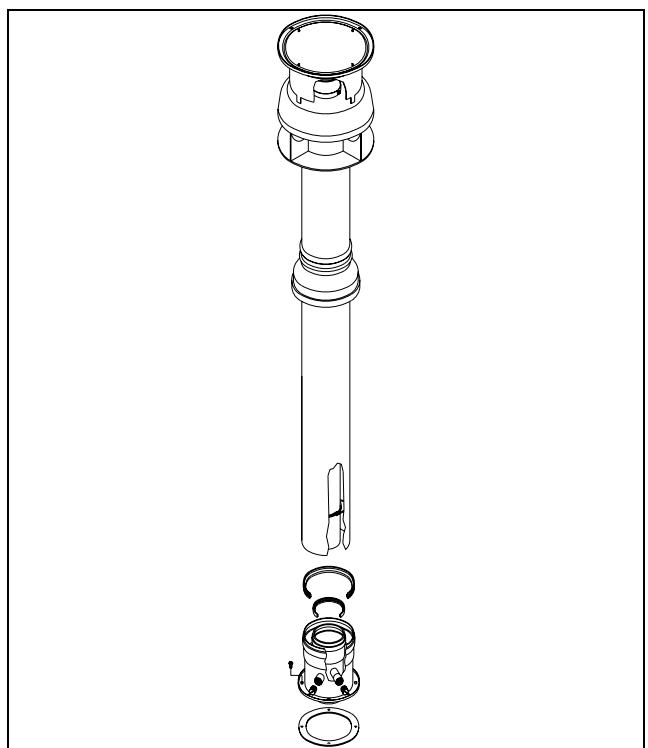 DEVILLE DCB100 V 25 KW - Système d'évacuation des fumées de type coaxial vertical en polypropylène PPS - 1