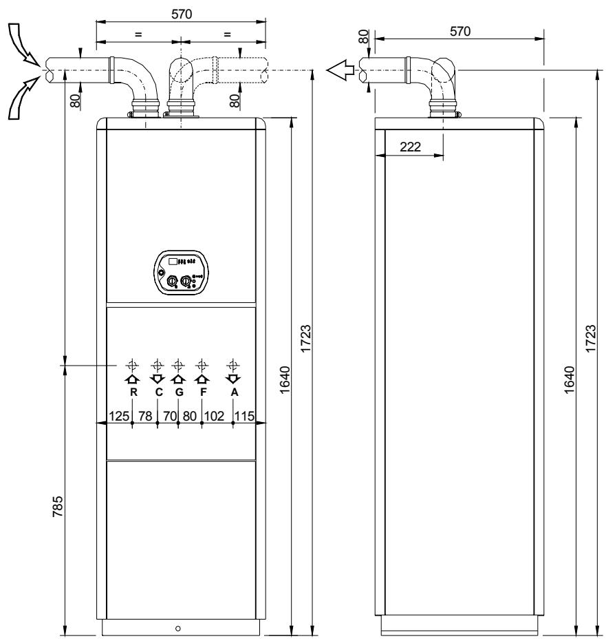 DEVILLE DCB100 V 25 KW - Systèmes double flux en polypropylène PPS orientable à. - 2