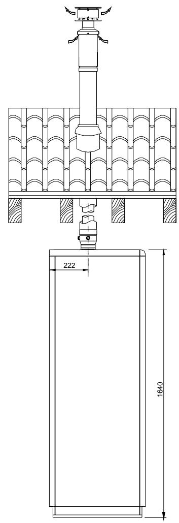 DEVILLE DCB100 V 25 KW - Longueur maximum d'evacuation : 5 m. - 2