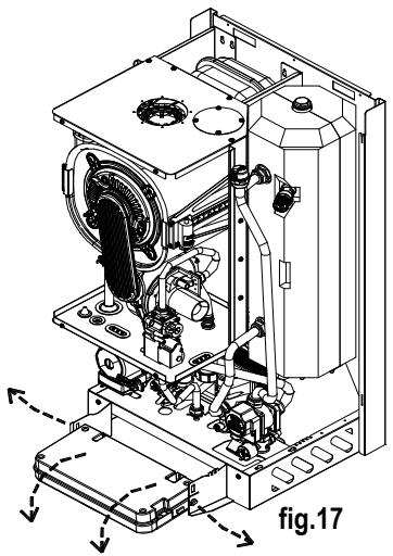 DEVILLE DCI 24 CONDENS V 24 KW - Pour acceder aux branchements électriques du tableau de commande, proceder comme suit : - 1