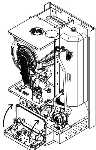 DEVILLE DCI 24 CONDENS V 24 KW - Accès aux branchements du tableau de commande - 2