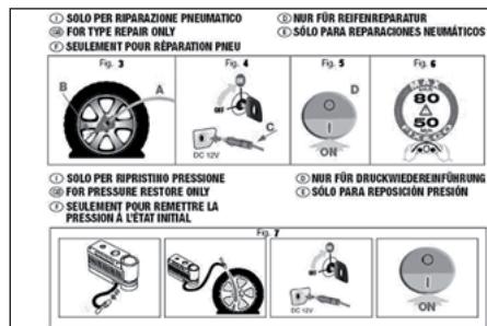 FIAT MULTIPLA 2013 - KIT DE RÉPARATION RAPIDE PNEUS FIX &amp; GO automatic - 4