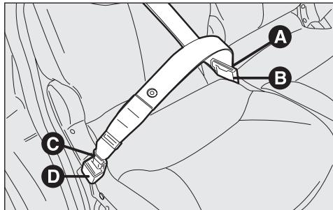 FIAT MULTIPLA 2013 - COMMENT UTILISER LES CEINTURES DE SECURITE (pour les places avant) - 3