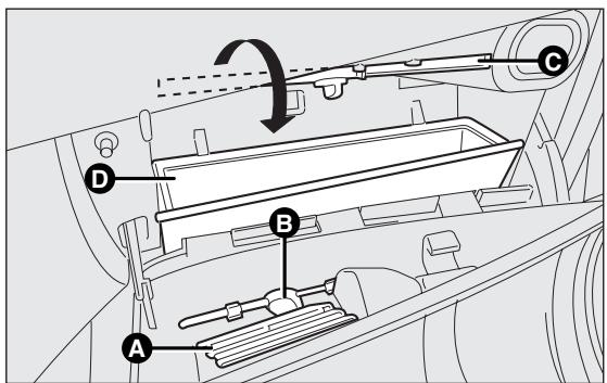 FIAT PUNTO 2013 - COMPARTIMENTS DANS LE TIROIR VIDE-POCHES fig. 57 - 2
