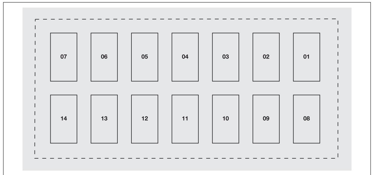 FIAT PUNTO 2013 - Centrale sur planche de bord fig. 185 - 2