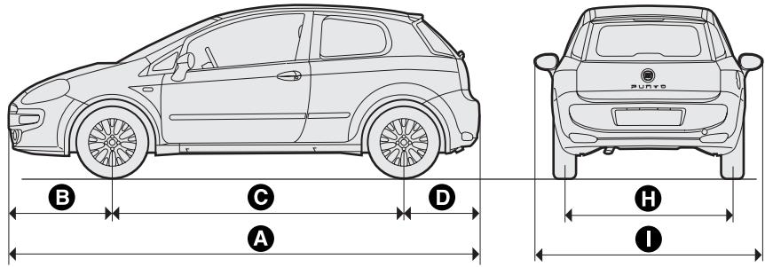 FIAT PUNTO 2013 - DIMENSIONS - 2