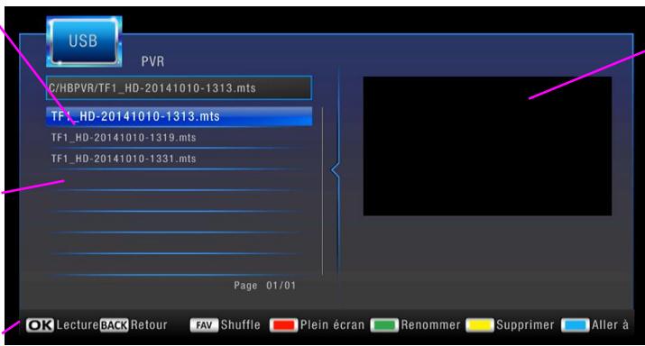 CGV E-SAT HD-W3 - Lire un enregistrement - 1