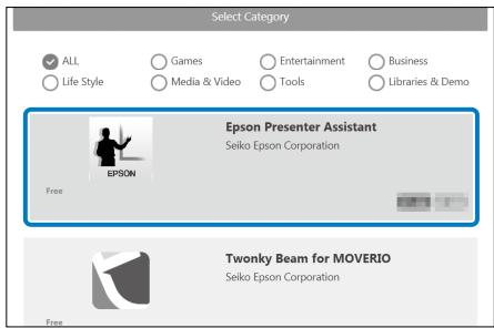 EPSON MOVERIO BT-300 - Téléchargement d'applications - 3