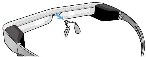 EPSON MOVERIO BT-300 - Fixation du support de lentille et port du casque - 2