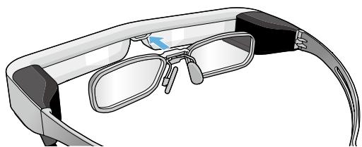EPSON MOVERIO BT-300 - Fixation du support de lentille et port du casque - 4
