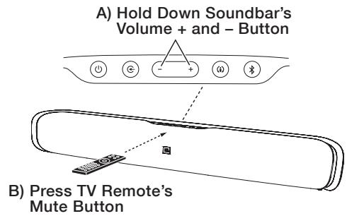 JBL CINEMA SB200,  CINEMA SB400 - LEARNING YOUR TV REMOTE'S VOLUME AND MUTE COMMANDS - 5