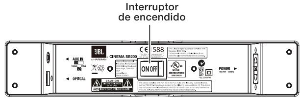 JBL CINEMA SB200,  CINEMA SB400 - APAGADO Y ENCENDIDO DE LA TORRE DE SONIDO - 1