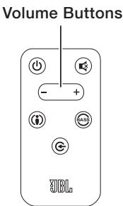 JBL CINEMA SB200,  CINEMA SB400 - ADJUSTING THE SYSTEM'S VOLUME - 2