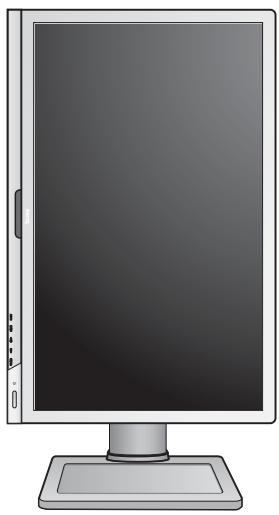 BENQ BL2201PT, BL2400PT, BL2410PT - Faites pivoter le moniteur de 90 degrés dans le sens des aiguilles d'une montre comme illustré. - 4