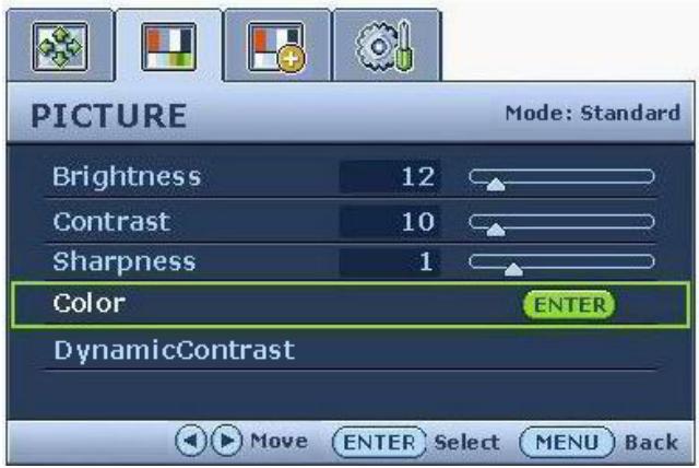 BENQ G702AD - Mode du menu principal - 4