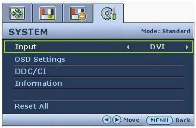 BENQ G702AD - Menu Système - 1