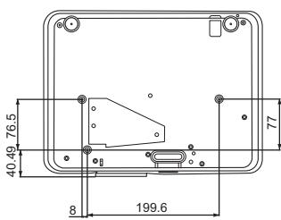 BENQ MW705,  MX704 - Configuration de montage au plafond - 2