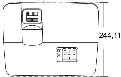 BENQ MX613ST,  MX618ST,  MX660P - Dimensions - 1