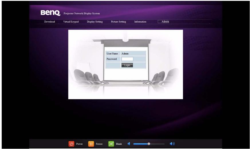 BENQ MX613ST,  MX618ST,  MX660P - Contrôler le projecteur à distance via un navigateur Web - 8