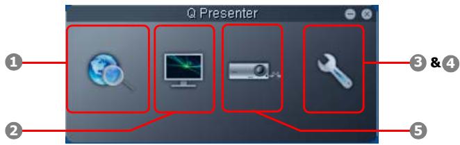 BENQ MX613ST,  MX618ST,  MX660P - Utiliser Q Presenter - 1