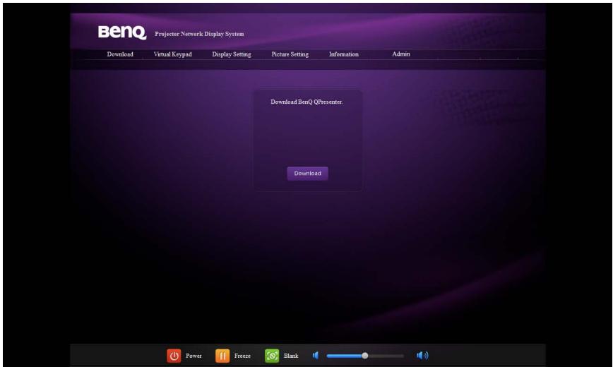BENQ MX613ST,  MX618ST,  MX660P - Contrôler le projecteur à distance via un navigateur Web - 3