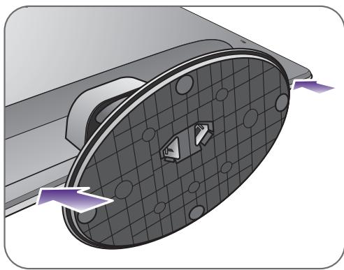 BENQ RL2240H,  RL2450HT - Fixez la base du moniteur. - 3