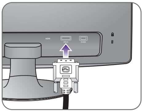 BENQ RL2240H,  RL2450HT - Pour connecter le cable HDMI - 4