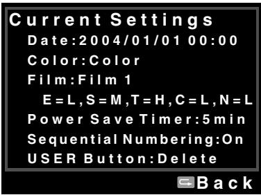 EPSON RD1 - Confirming the current settings - 1