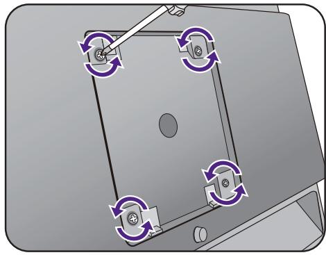 BENQ XL2420T - Suivez les instructions du manuel du support de montage sur mur que vous avez acheté pour effectuer l'installation. - 1